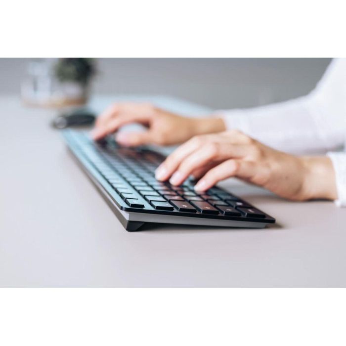 Cherry KW 9100 SLIM Teclado Inalámbrico 2.4 GHz con Bluetooth Recargable Negro 6