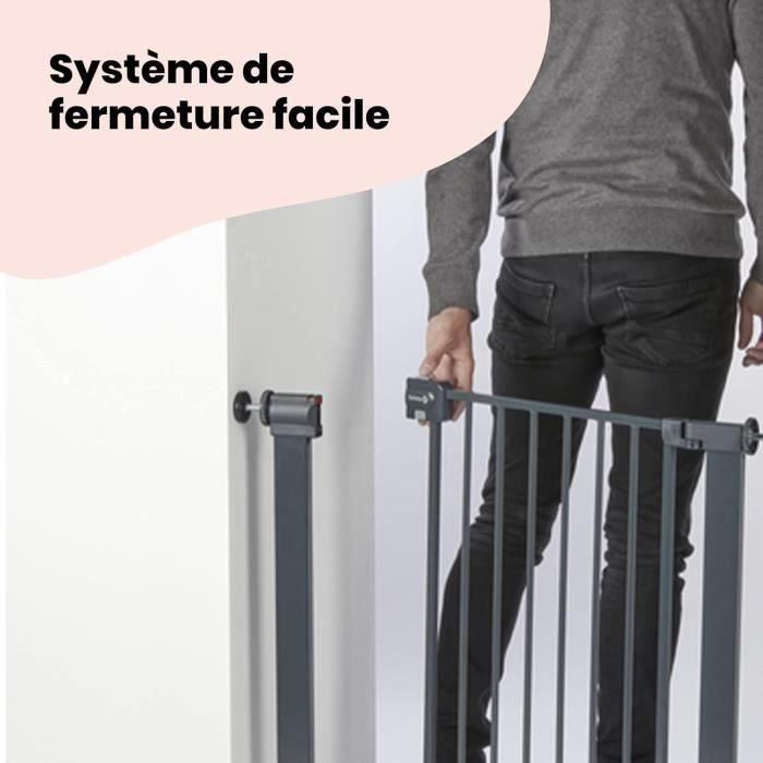SEGURIDAD 1º Barrera de seguridad para niños Easy Close - Metal - Negro 2 SEGURIDAD 1º Barrera de seguridad para niños Easy Close - Metal - Negro 2