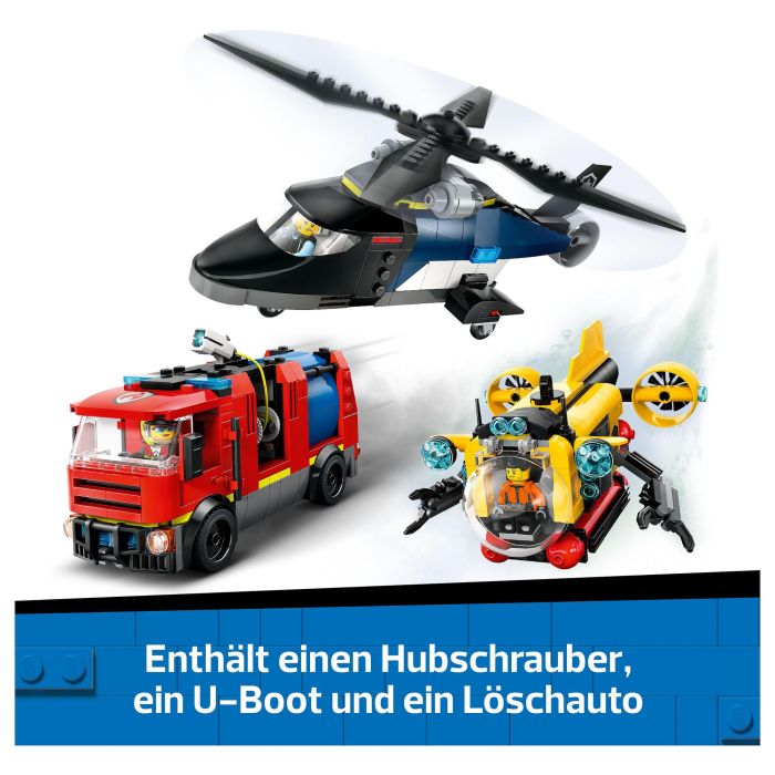 LEGO 60462 Helicóptero, Cami3n Bomberos Y Submarino