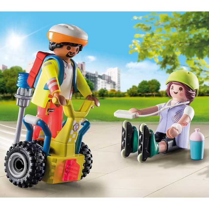 Playmobil 71257 Starter Pack Rescate Balance Racer City Life Paramédico Patinador Juguete +4 Años 2