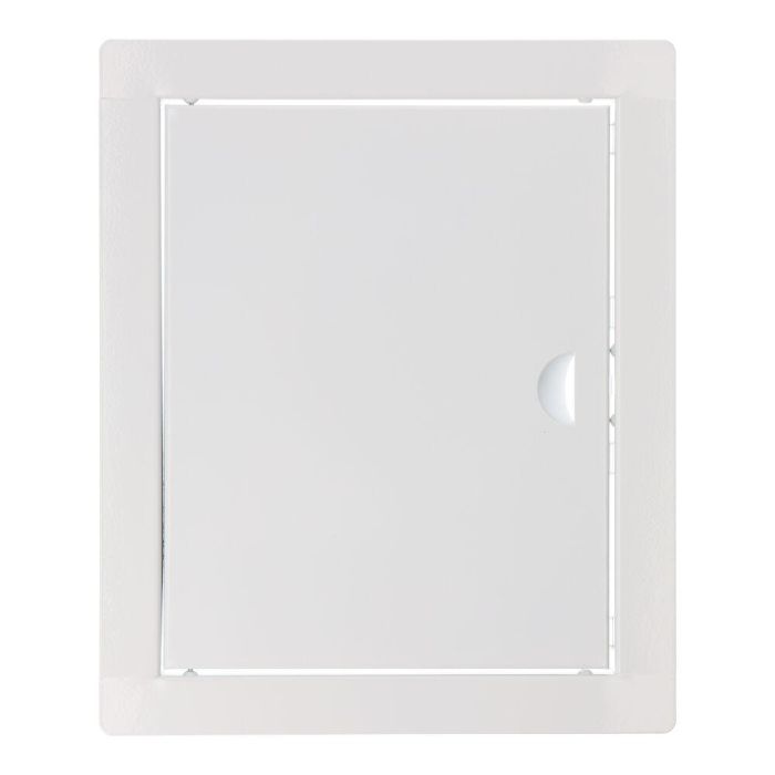 Tapa de registro rectangular empotrable acero 20x25cm blanca