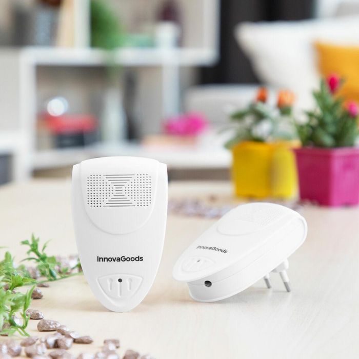 Repelente Ultrasónico de Plagas KL Duo InnovaGoods 2 Unidades 8 Repelente Ultrasónico de Plagas KL Duo InnovaGoods 2 Unidades 8