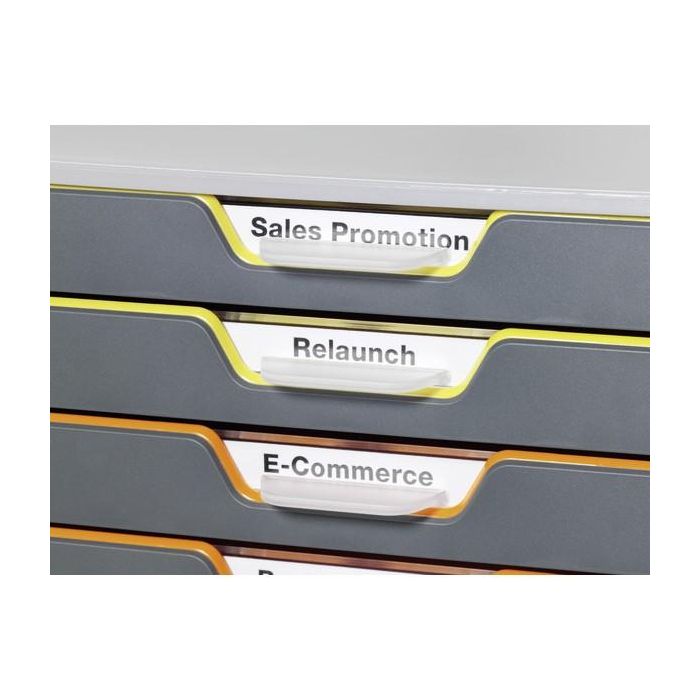 Durable Fichero de Sobremesa Varicolor 10 Cajones, Plástico Gris, Apilable, para Documentos DIN A4, 282x292x356 mm 1 Durable Fichero de Sobremesa Varicolor 10 Cajones, Plástico Gris, Apilable, para Documentos DIN A4, 282x292x356 mm 1
