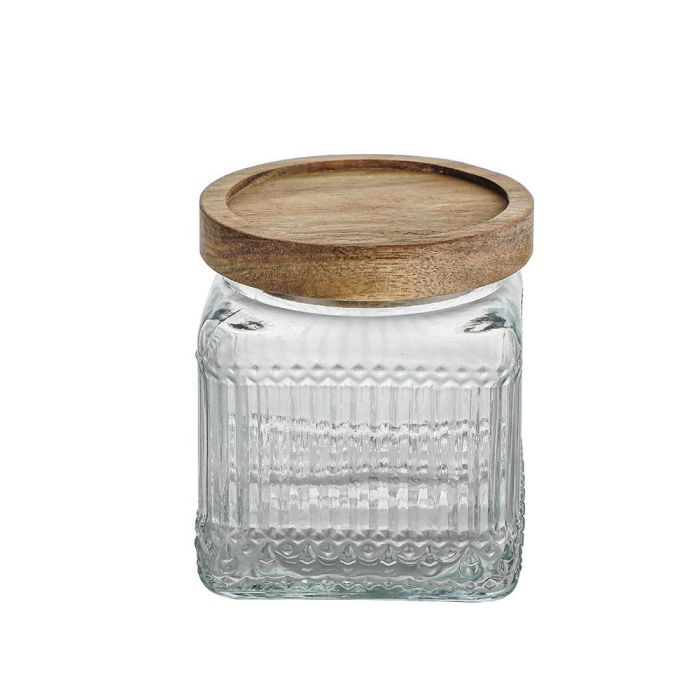Tarro de vidrio cuadrado con tapa de madera Lignes 0.5L - La Mediterranea (24 Unidades) 3 Tarro de vidrio cuadrado con tapa de madera Lignes 0.5L - La Mediterranea (24 Unidades) 3