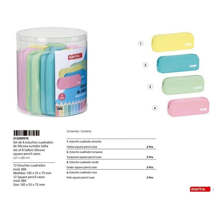 Safta Set 8 Portatodos Cuadrados Silicona Colores Surtidos 812089886 3 Safta Set 8 Portatodos Cuadrados Silicona Colores Surtidos 812089886 3