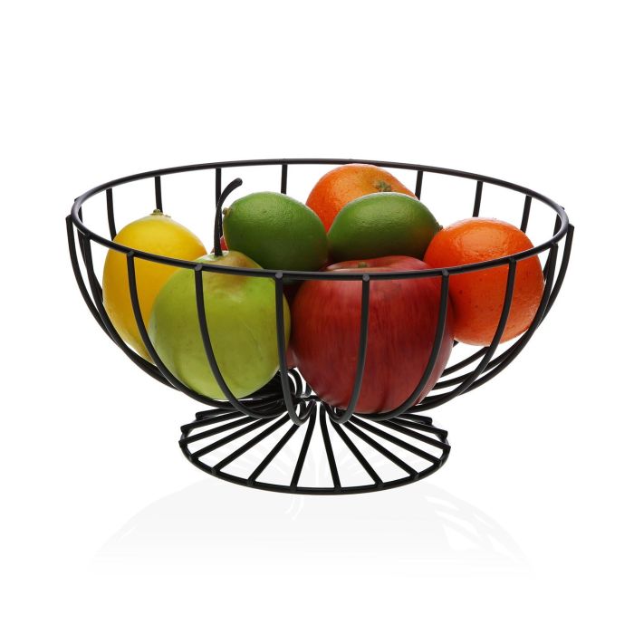 Frutero Redondo Negro Versa 26X11CM (2 Unidades) 1 Frutero Redondo Negro Versa 26X11CM (2 Unidades) 1