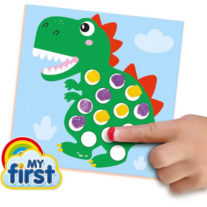 Ses Creative SES1710479942074 Mi Primero - Kit de Pintar con los Dedos de Dinosaurios - Incluye 10 cartas 1