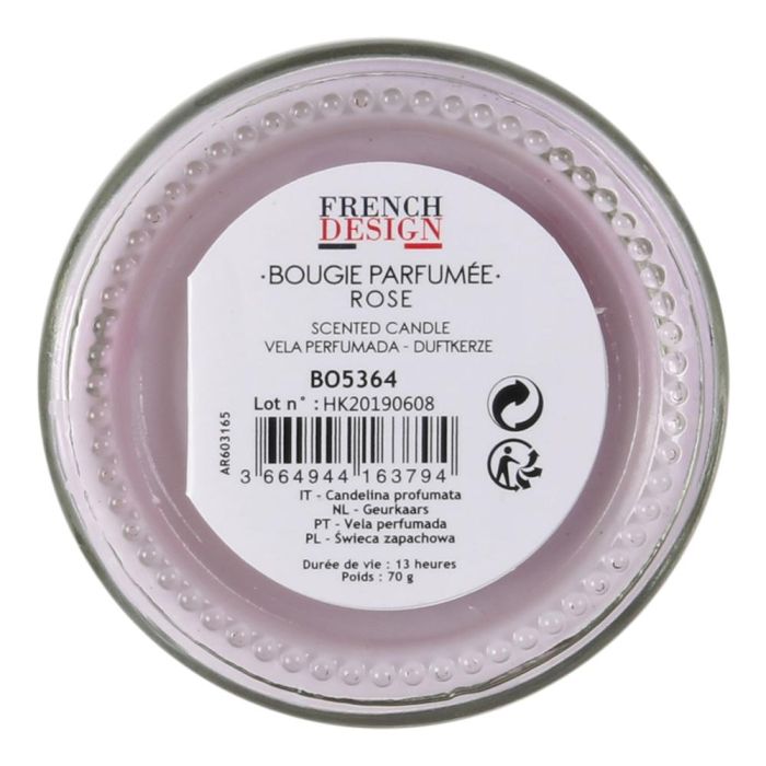 The Candle Factory Mini Tarro Con Vela Aroma Camelia Rosa Tarro Cristal 6.2x6.3cm 13h 70g 1