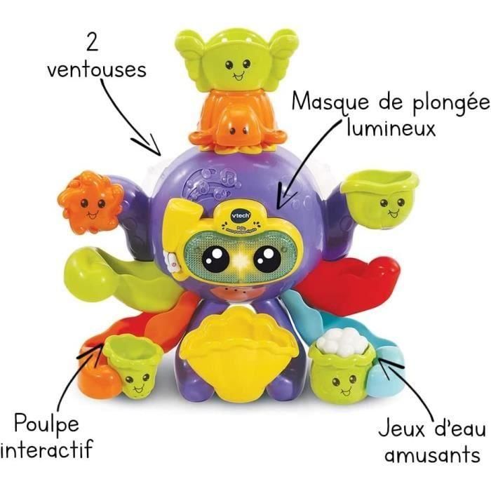 VTECH BABY - Juguete de Baño - Polo, Mi Pulpo Divertido 3 VTECH BABY - Juguete de Baño - Polo, Mi Pulpo Divertido 3
