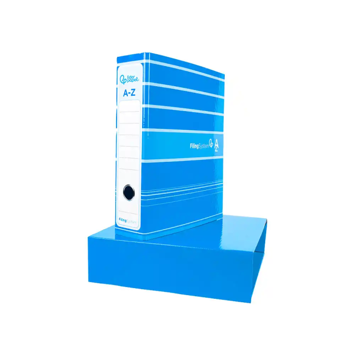 Liderpapel Archivador de Palanca A4 Filing System Forrado Celeste Lomo 80mm con Caja y Compresor Metálico 8 Liderpapel Archivador de Palanca A4 Filing System Forrado Celeste Lomo 80mm con Caja y Compresor Metálico 8