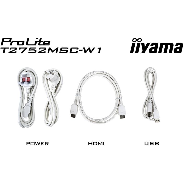 iiyama ProLite T2752MSC-W1 Monitor Táctil 27 Pulgadas Full HD Blanco Capacitivo Proyectado 10 Puntos 11