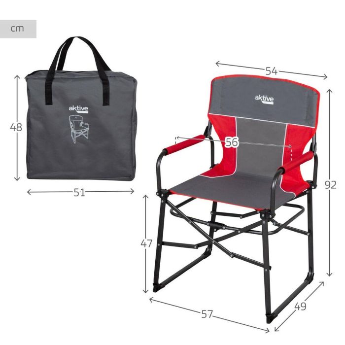 Silla de Camping Plegable Aktive 54 x 92 x 49 cm (2 Unidades) 3 Silla de Camping Plegable Aktive 54 x 92 x 49 cm (2 Unidades) 3