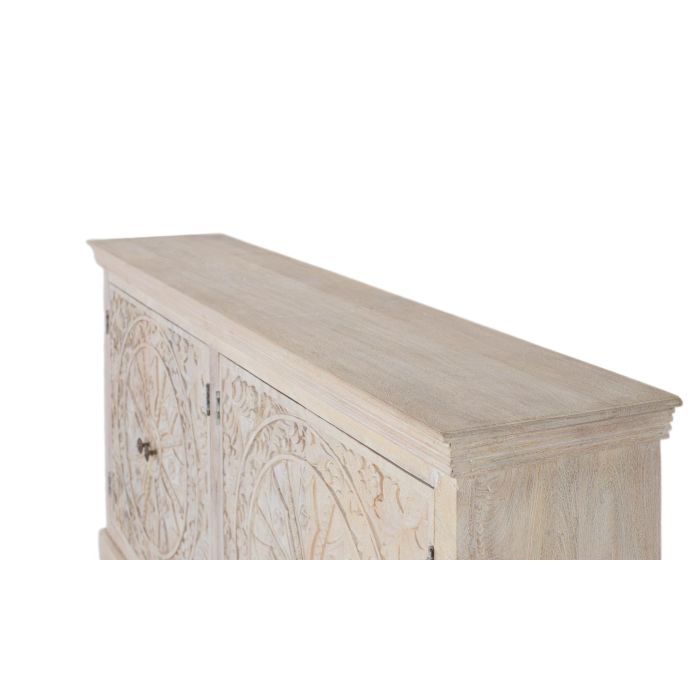 Giner y Colomer Aparador Artesanal en Madera de Mango 4 Puertas con Tiradores Negro Mate 5 Giner y Colomer Aparador Artesanal en Madera de Mango 4 Puertas con Tiradores Negro Mate 5