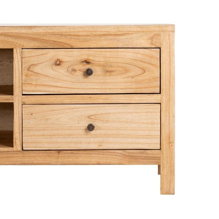 Mueble Tv Natural Madera Mindi Salón 150 X 40 X 55 cm