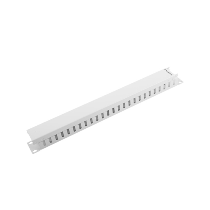Lanberg AK-1201-S Panel de gestión de cables para bastidor 19 pulgadas Gris Metal