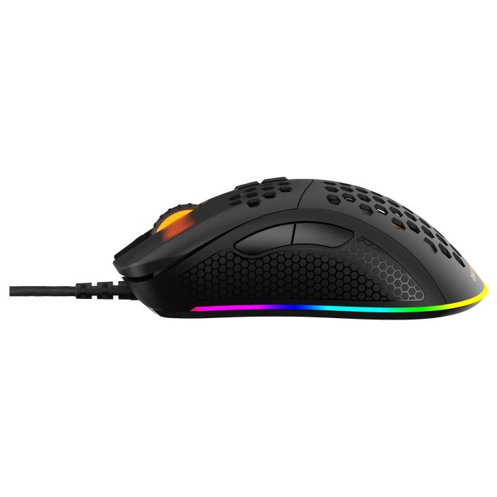 Deltaco Gaming GAM-108 Ratón Gaming RGB, Óptico, 6400 DPI, 7 Botones, Cable USB 1.8m, Negro 2