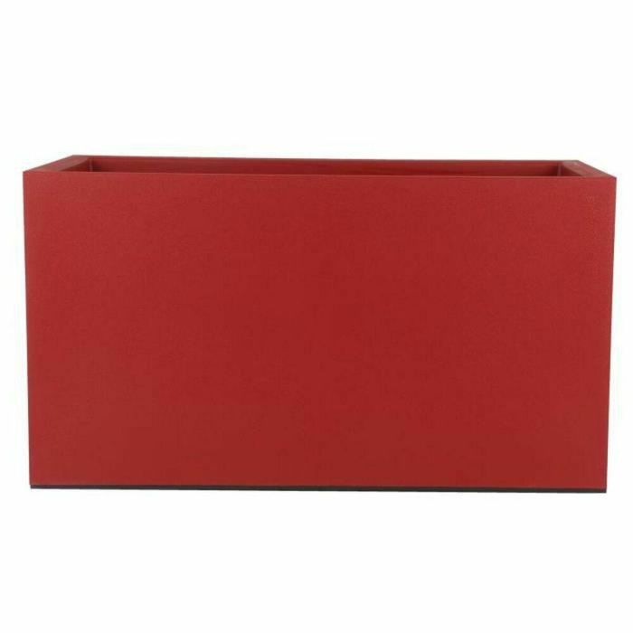 Riviera Contenedor de Granito Rectangular 80x40 Rojo | Doble Pared, Sistema Retención Agua, 100% Reciclable, Fabricado en Francia 1