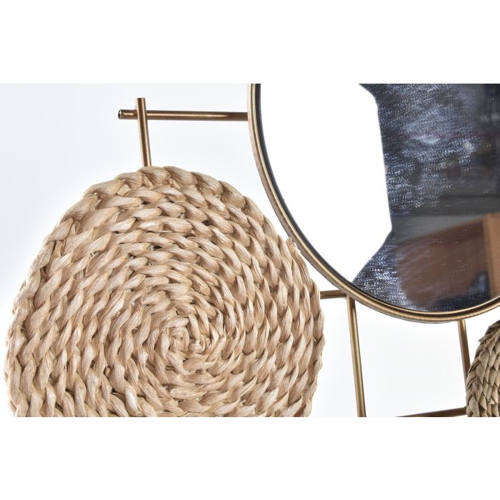 DKD Home Decor Decoracion Pared Marron Cobrizo Metal Espejo Fibra 72 x 74 x 3.5 cm 1