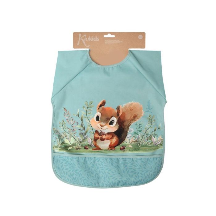 KioKids Babero Impermeable con Mangas Ardilla Verde Little Sauvages +4 meses 4 KioKids Babero Impermeable con Mangas Ardilla Verde Little Sauvages +4 meses 4