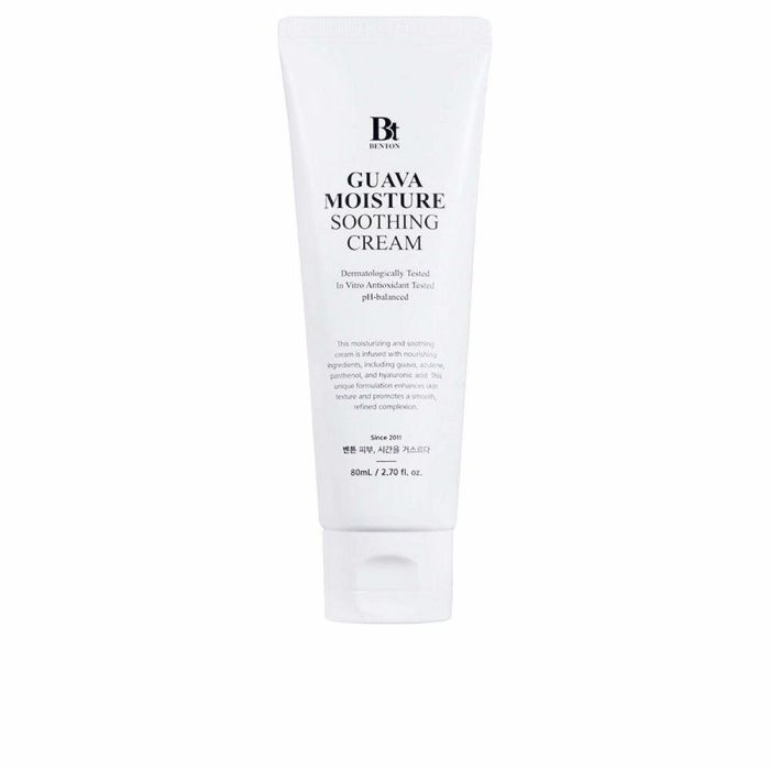 BENTON GUAVA MOISTURE Crema Hidratante Calmante 80ml con Hojas de Guayabo y Ácido Hialurónico para Piel Suave y Saludable