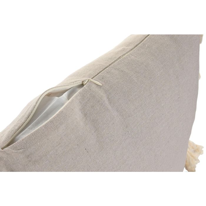 Cojin Boho DKD Home Decor Natural Blanco 45 x 45 cm (2 Unidades) 3 Cojin Boho DKD Home Decor Natural Blanco 45 x 45 cm (2 Unidades) 3