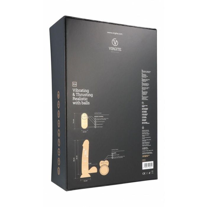 Consolador Realista Virgite R14 Negro 23 cm 2 Consolador Realista Virgite R14 Negro 23 cm 2