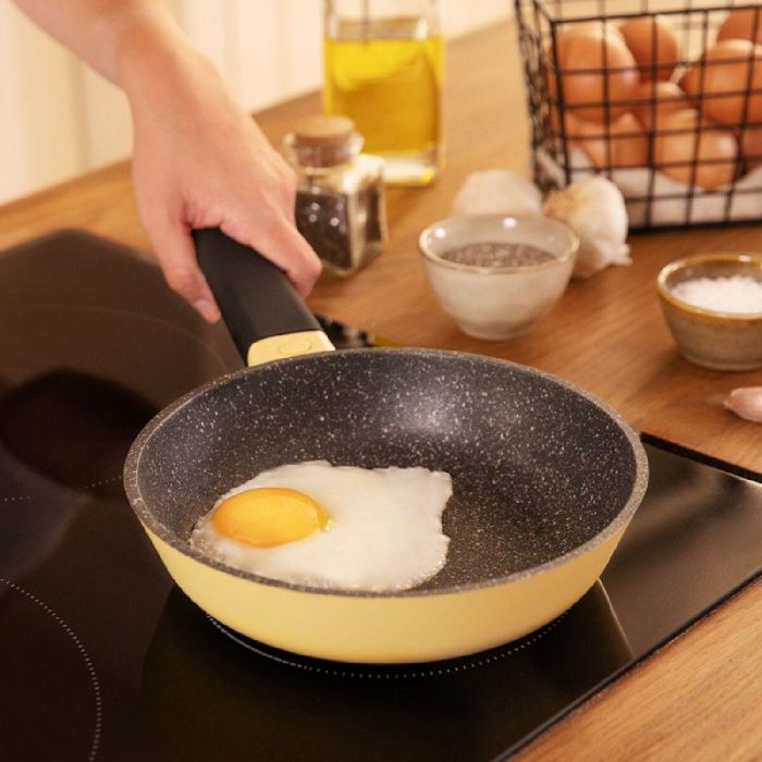 Set de Sartenes Cecotec Polka Experience 20-24-28 Bucket Set Vulcano Amarillo Aluminio 3 Piezas 1