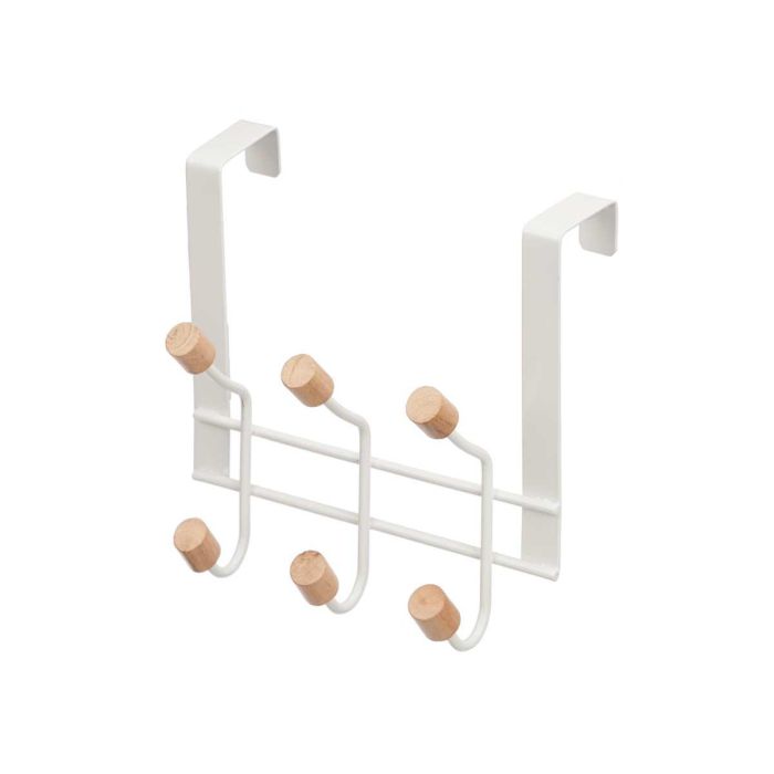 Percha 6 Pomos Puerta Blanca Berilo 24X18CM (12 Unidades) 1 Percha 6 Pomos Puerta Blanca Berilo 24X18CM (12 Unidades) 1