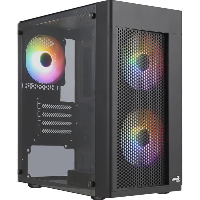 Caja de PC - AEROCOOL - Hexform G v2 (Negro) - Mini torre - Formato Micro-ATX - Sin fuente de alimentación Caja de PC - AEROCOOL - Hexform G v2 (Negro) - Mini torre - Formato Micro-ATX - Sin fuente de alimentación