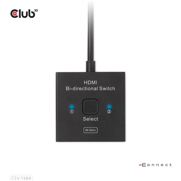 Club3D HDMI Switch Bidireccional 8K60Hz/4K120Hz UHD CSV-1384 7