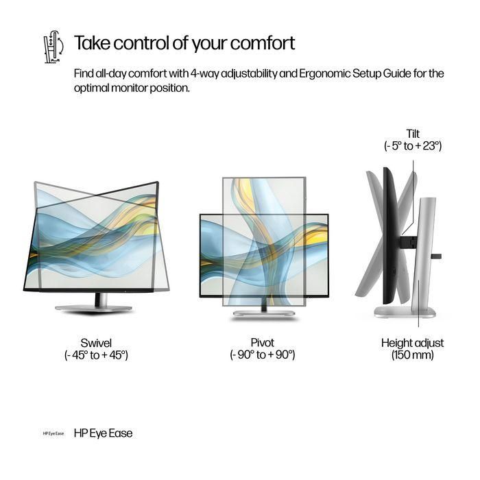 HP Series 5 Pro 24 inch WUXGA Monitor - 524pn PVC Free 10 HP Series 5 Pro 24 inch WUXGA Monitor - 524pn PVC Free 10
