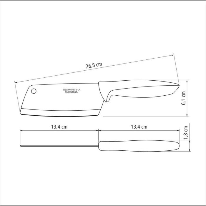 Macheta de Cocina Tramontina Plenus Cocina Negro 5" Acero Inoxidable 2