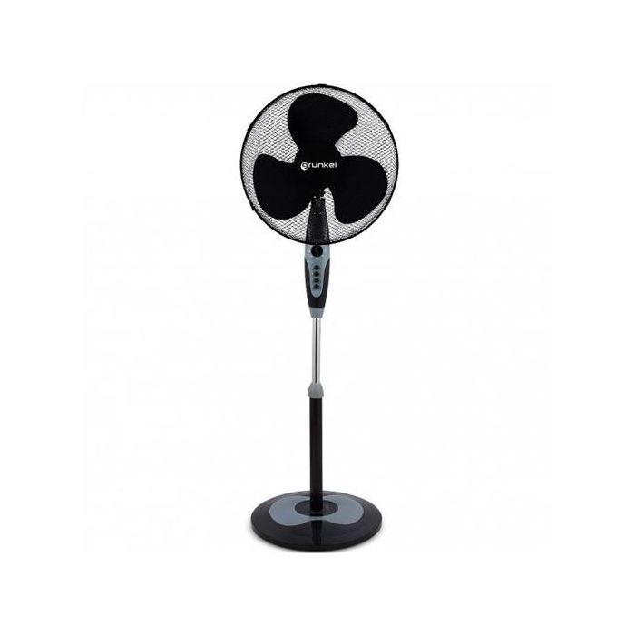 Grunkel Ventilador de Pie 60W, 3 Velocidades, Temporizador 60 Min, Altura Regulable 106-125cm, Negro Grunkel Ventilador de Pie 60W, 3 Velocidades, Temporizador 60 Min, Altura Regulable 106-125cm, Negro