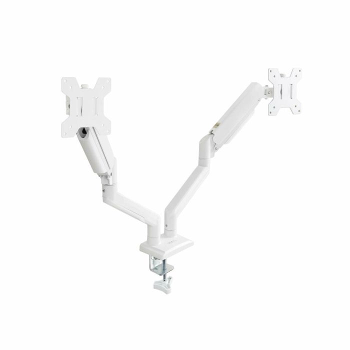 TooQ DB1434TNR-W Soporte de Escritorio para Monitor 13"-34" (2 pantallas) Pinza/Atornillado 10kg Blanco