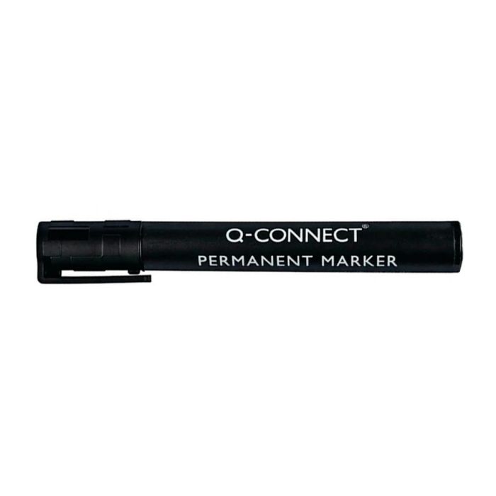 Rotulador Q-Connect Marcador Permanente Negro Punta Redonda 3 mm 10 unidades 4