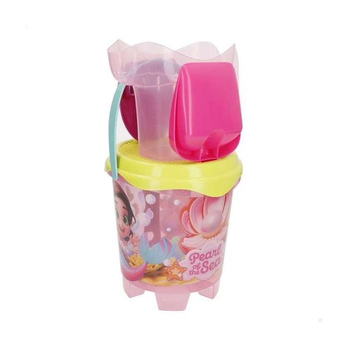 Color Baby Cubo de Playa Castillo Perla Del Mar Diámetro 18 cm con Pala, Rastrillo y Regadera 2