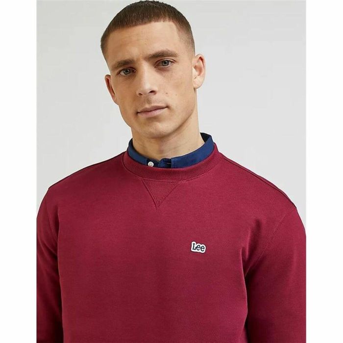 Sudadera sin Capucha Hombre Lee Plain Crew Marrón 1