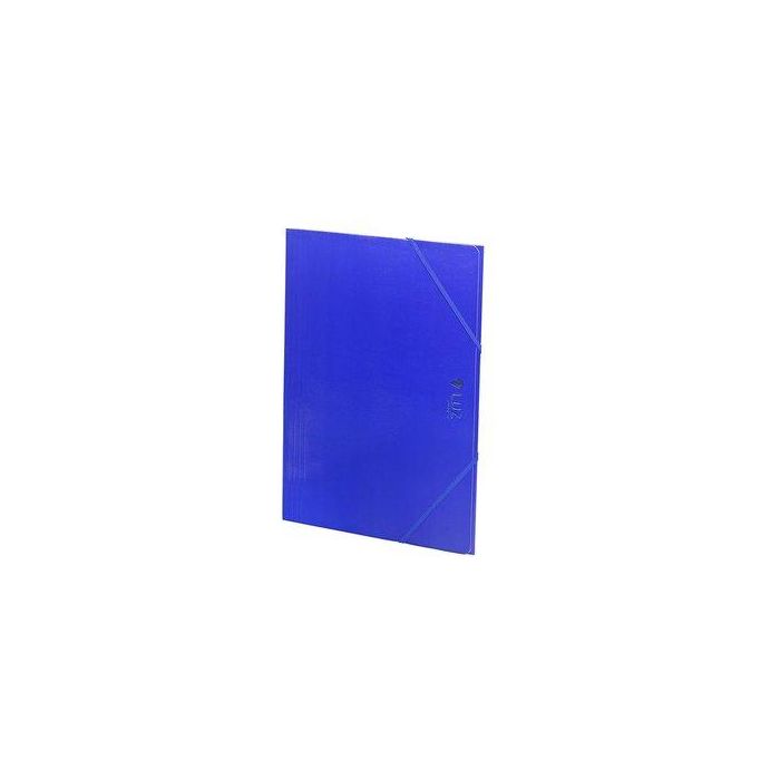 Carpeta De Gomas Y Solapas Carchivo Luz Carton Plastificado Brillo Fº Azul Oscuro 5 unidades