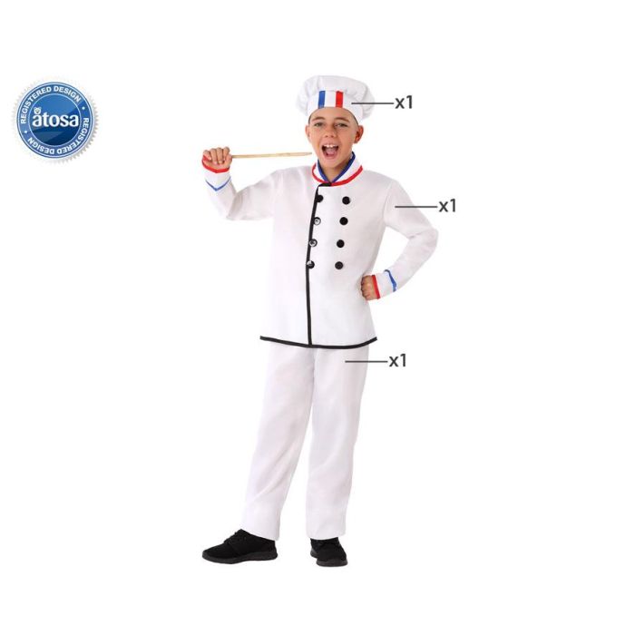 Disfraz Cocinero Niño Infantil Blanco 3-4 Años Disfraz Cocinero Niño Infantil Blanco 3-4 Años