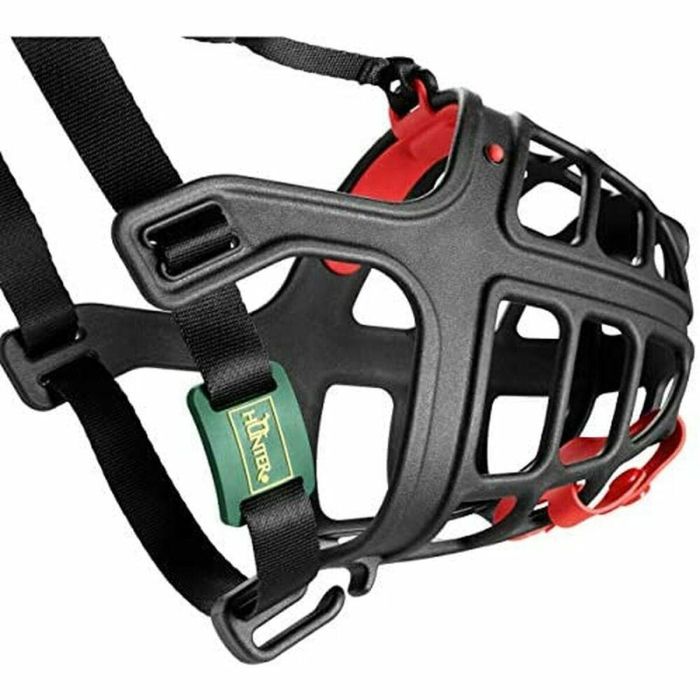 Hunter Bozal Albury 3 para Perro con Protección contra Cebos Envenenados - Medidas: Hocico Máx. 6.3cm, Cuello Máx. 62cm, Color Negro