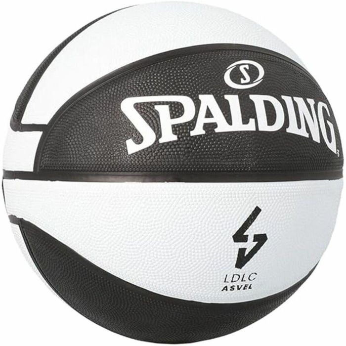 Balón de Baloncesto Spalding Asvel Sz7 Blanco Negro (Talla 7) Balón de Baloncesto Spalding Asvel Sz7 Blanco Negro (Talla 7)