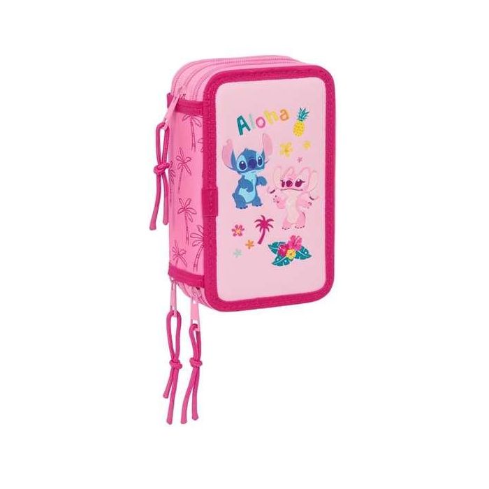 Plumier Triple Lilo & Stitch Chill Rosa Menta 12,5 x 19,5 x 5,5 cm 37 Piezas 0 Plumier Triple Lilo & Stitch Chill Rosa Menta 12,5 x 19,5 x 5,5 cm 37 Piezas 0