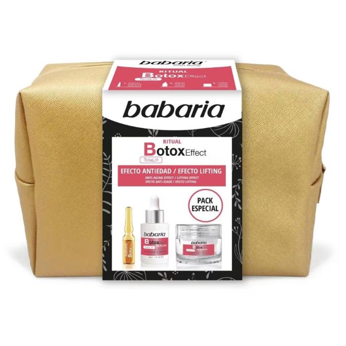 Babaria Botox anti-edad crema facial 50 ml + serum 30 ml + ampollas 2un.