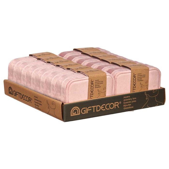 Joyero Rectangular Rosa Giftdecor 16X6CM (12 Unidades) 2 Joyero Rectangular Rosa Giftdecor 16X6CM (12 Unidades) 2