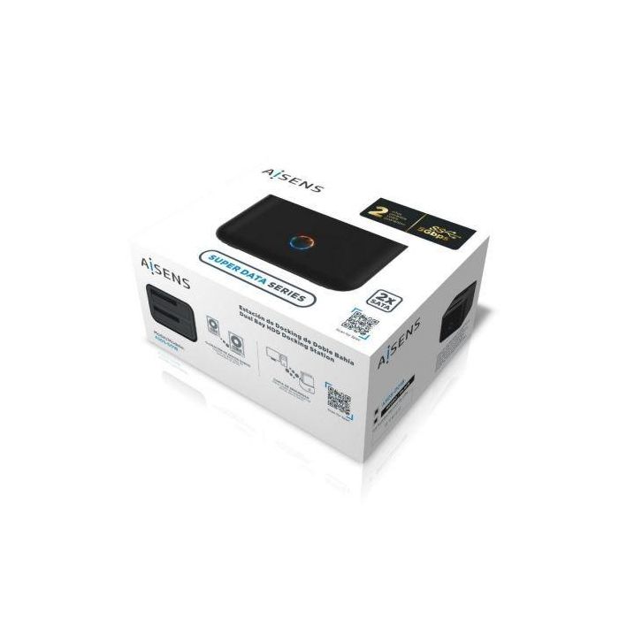 AISENS - ESTACION DE DOCKING DE DOBLE BAHIA ASDS-D01B SATA 2.5/3.5 A USB 3.0/3.1 GEN1, CLONE, NEGRA 4 AISENS - ESTACION DE DOCKING DE DOBLE BAHIA ASDS-D01B SATA 2.5/3.5 A USB 3.0/3.1 GEN1, CLONE, NEGRA 4