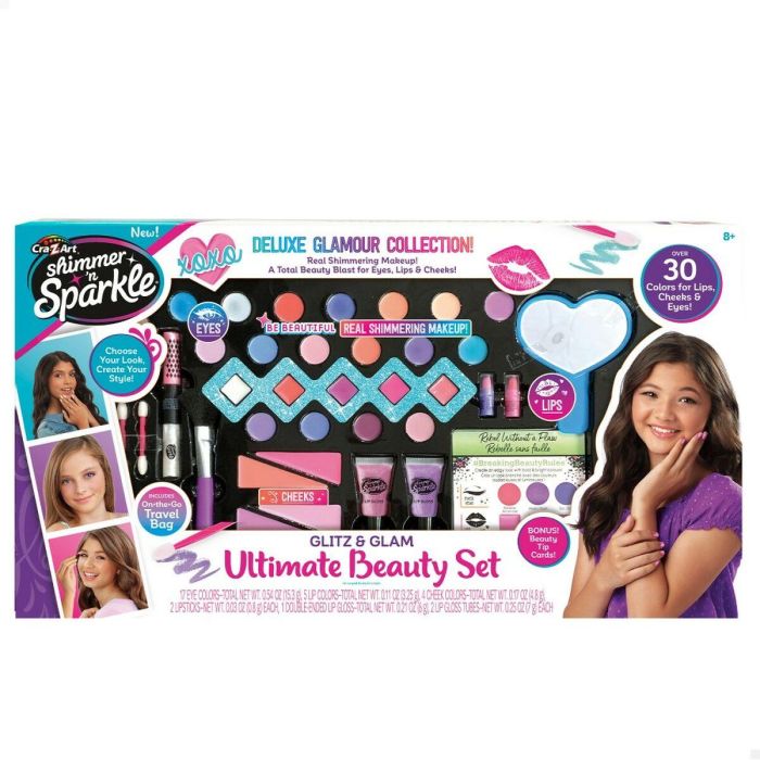 Set de Maquillaje Infantil Cra-Z-Art Shimmer 'n Sparkle Glitz and Glam 44,5 x 3,5 x 22,5 cm 4 Unidades 6 Set de Maquillaje Infantil Cra-Z-Art Shimmer 'n Sparkle Glitz and Glam 44,5 x 3,5 x 22,5 cm 4 Unidades 6