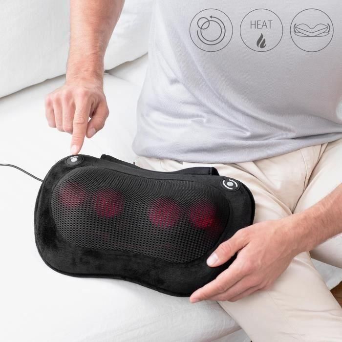 MEDISANA MC 850 - Cojín de masaje Shiatsu para hombros, espalda, piernas y cuello - 2 velocidades - Función calor - Acolchado flexible 2