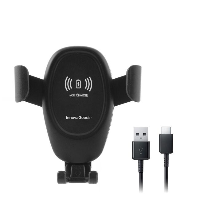 Soporte de Móvil con Cargador Inalámbrico para Coches Wolder InnovaGoods 2 Soporte de Móvil con Cargador Inalámbrico para Coches Wolder InnovaGoods 2