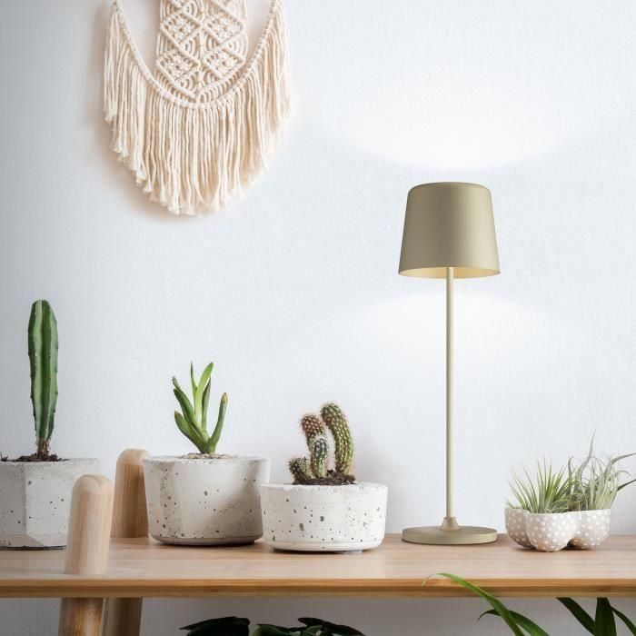 Lámpara de mesa LED KAAMI BRILLIANT - Metal y plástico - Cappuccino - 2W - IP44 1 Lámpara de mesa LED KAAMI BRILLIANT - Metal y plástico - Cappuccino - 2W - IP44 1