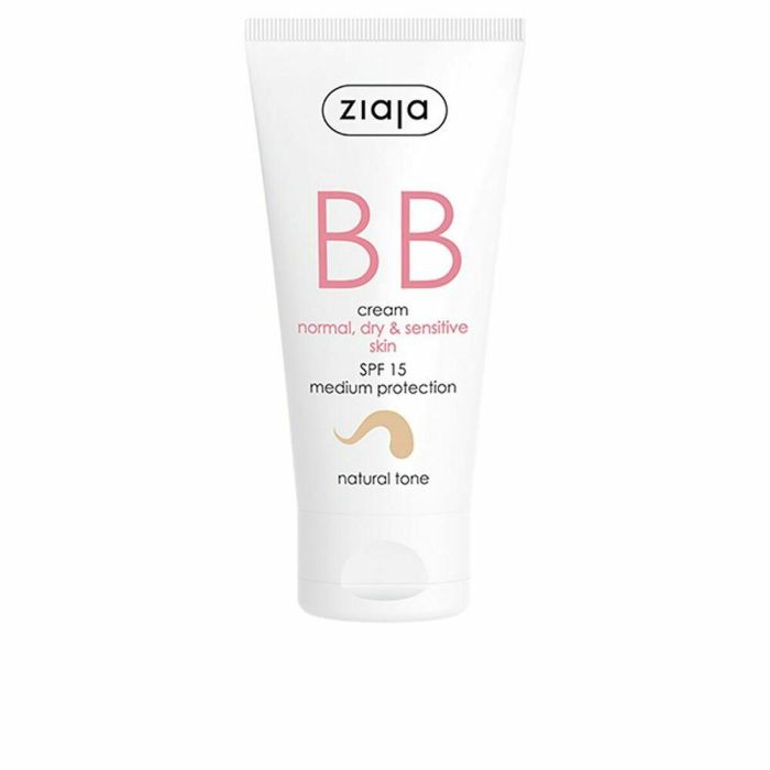 Ziaja BB Cream Pieles Normales Secas Sensibles SPF15 Tono Natural con Ácido Hialurónico Protección UVA/UVB 50 ml